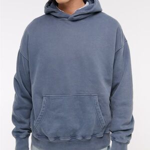 Worn Once - Abercrombie Men's Vintage Blue Hoodie